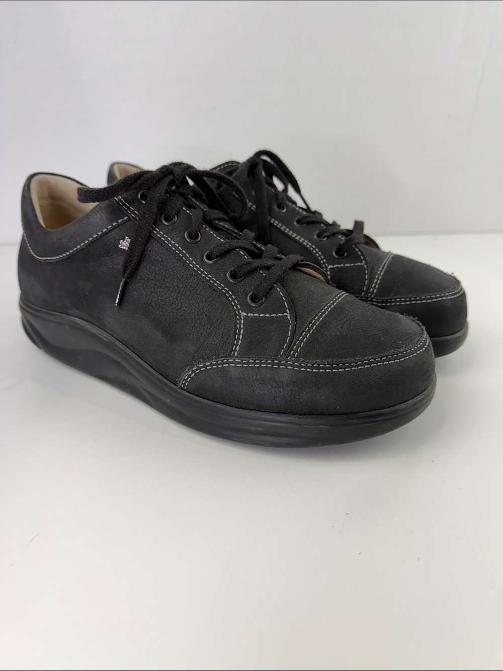 Men's Black Casual Lace-Up Comfort Sneaker Shoes